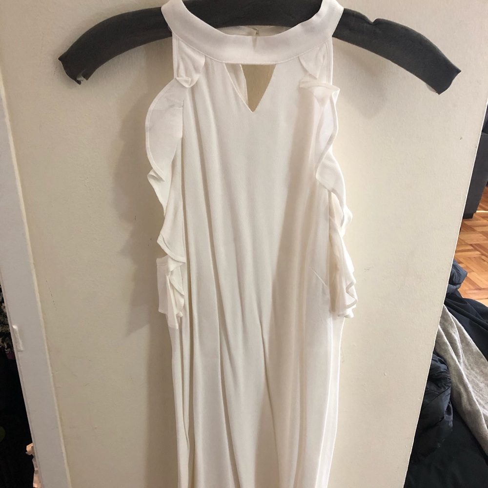 Flowy white summer dress